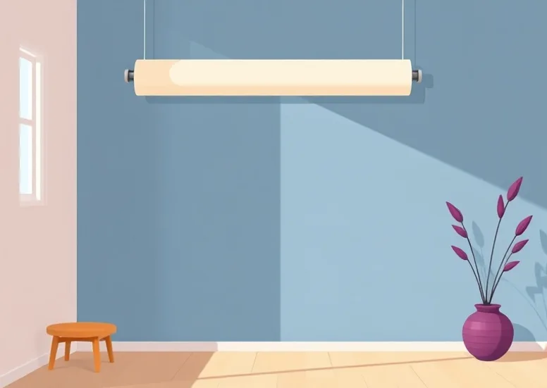 Pose de papier peint, rouleau et brosse à maroufler